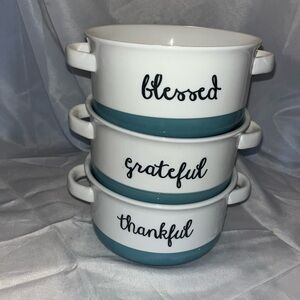 Thanksgiving Ceramic Bowls Set of 3